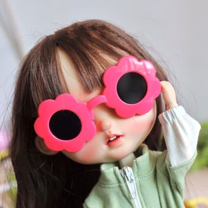 Blythe Doll sunglasses FLOWER | BJD glasses BJD sun glasses for ooak blythe doll | Blythe clothes ball jointed doll clothes| bjd accessories