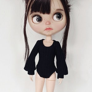 Blythe puffy sleeve sweater | 1/6 Yosd BJD sweater for Pullip Obitsu 24 Holala Momoko Azone|Pullip clothes Holala doll clothes Azone clothes