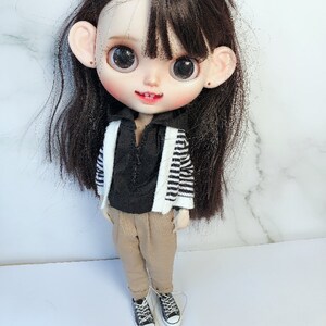 Blythe pants Slim with belt BJD trousers for Neo Blythe Pullip Obitsu 24 Holala Momoko AzonePullip clothes Blythe clothes BJD YoSD clothes image 10