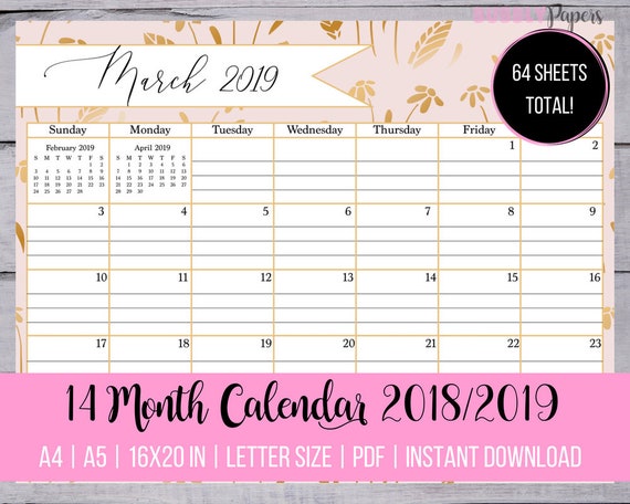 2019 monthly calendar wall calendar 2019 lined calendar 2019 etsy calendar 2019 by month