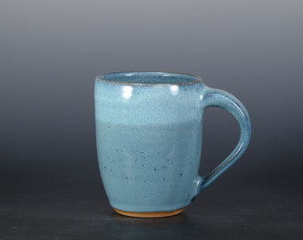 Ocean Blue 16 oz Handmade Pottery Mug Hand Thrown Ceramic Coffee Mug