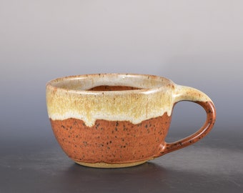 Nutmeg 18 oz Cappuccino Pottery Mug – Handmade Ceramic Mug – Unique Gift