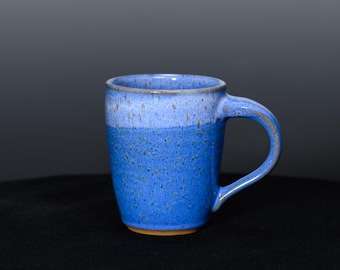 Mug 12 oz, Handmade Pottery Ceramic Mug, Handcrafted Stoneware Coffee Cup - Indigo Blue Glaze