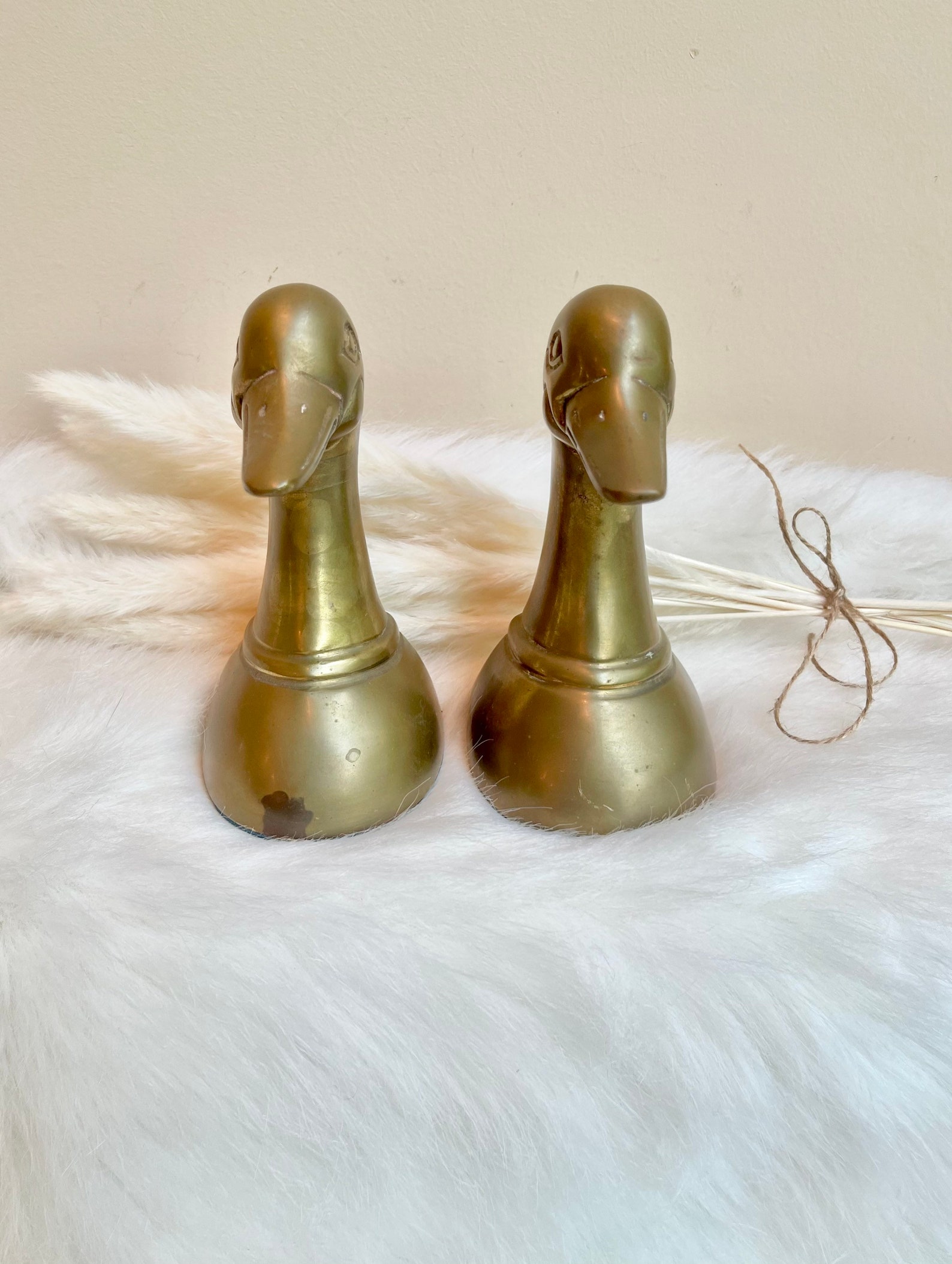 leonard solid brass duck bookends