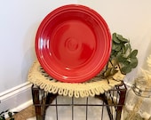 Vintage Homer Laughlin Fiesta 10.5 dinner plate in Scarlet red