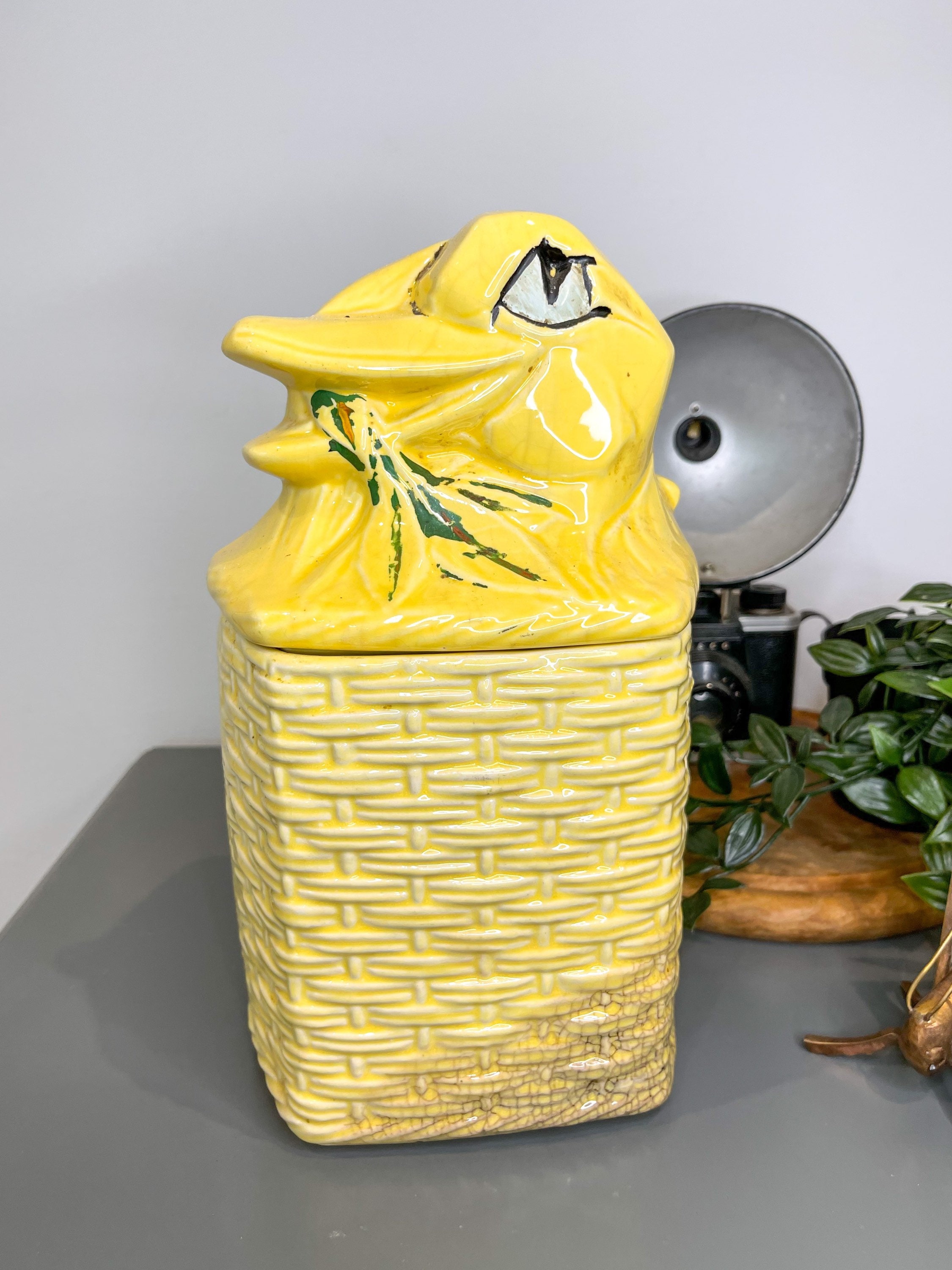 Vintage 1950s Mccoy USA Yellow Duck Cookie Jar Etsy