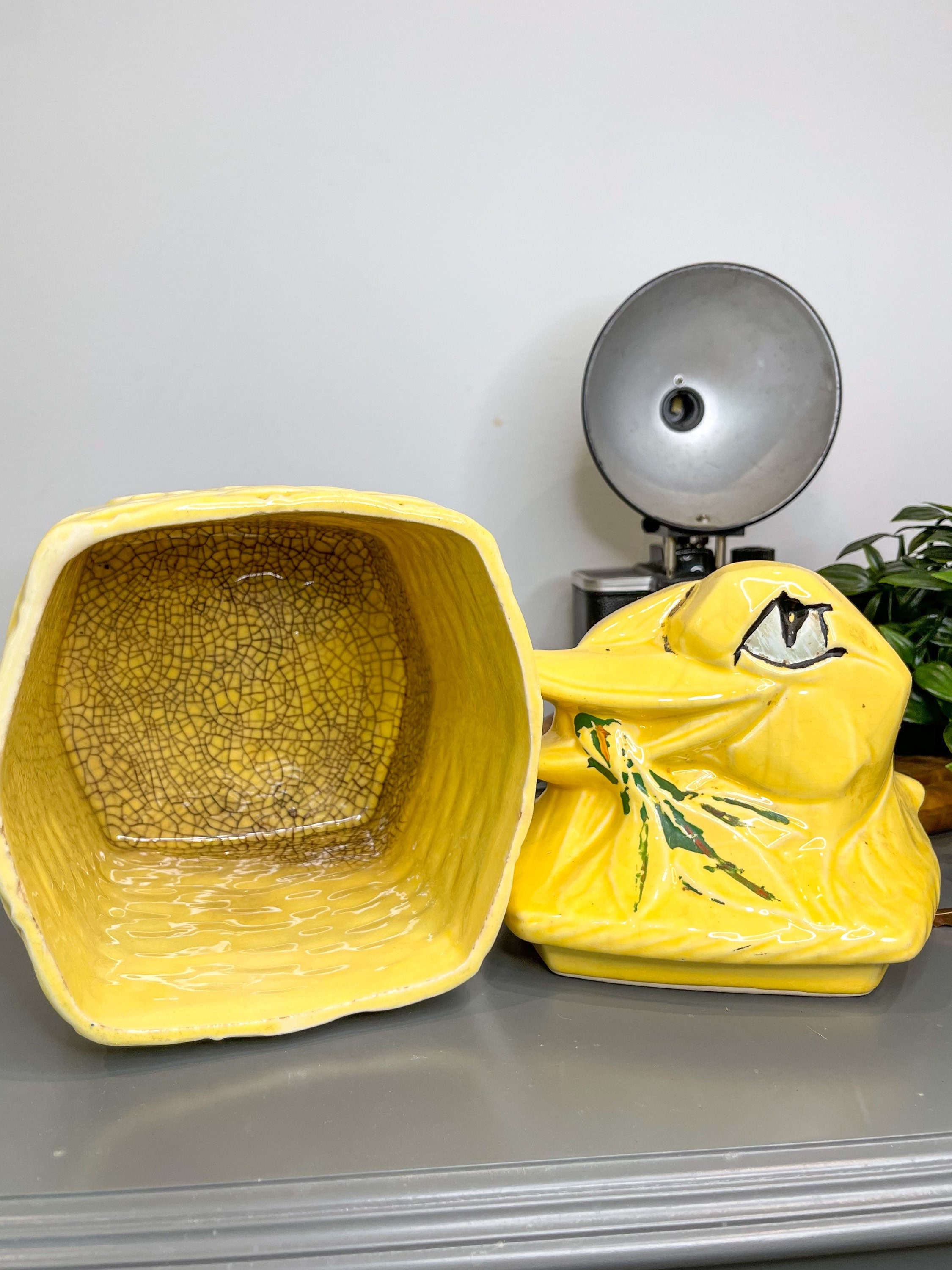 Vintage 1950s Mccoy USA Yellow Duck Cookie Jar Etsy