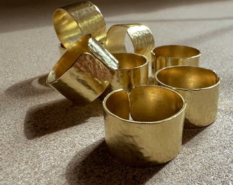 Handcrafted Hammered Brass Bandana Slide | Scarf Ring