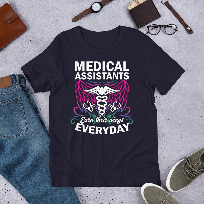 Medical Assistant T Shirts Earn Wings Everyday Shirt L Medical Etsy