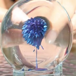 Colorful Ferrofluid in a Bottle (Blue)