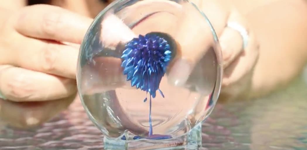 Colorful Ferrofluid in a Bottle (Blue)