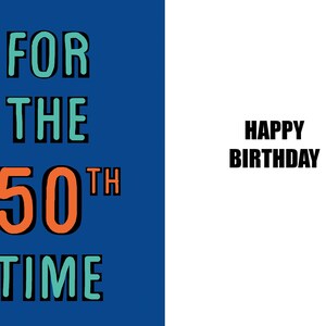 Joyeux 50e anniversaire - Carte drôle 50e anniversaire - 50 ans - une carte 50e pleine d'esprit et d'humour