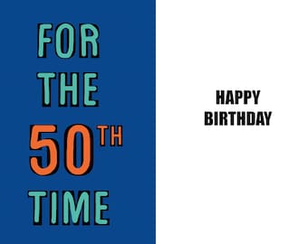 Funny 50th Birthday Card: Witty Humor