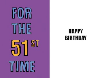 Age De 51 Ans Etsy France