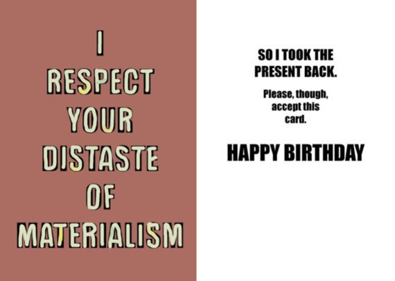 Funny Birthday Card I Took The Present Back Amusing Etsy