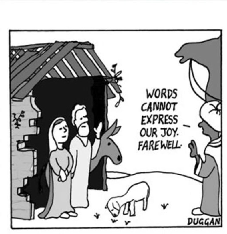 Funny religious christmas card/christmas | Etsy