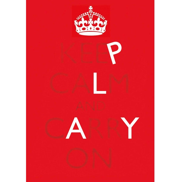 A funny, unusually witty and original greeting card parody of Keep Calm And Carry On. From the "Keep On Cluckin'" range.