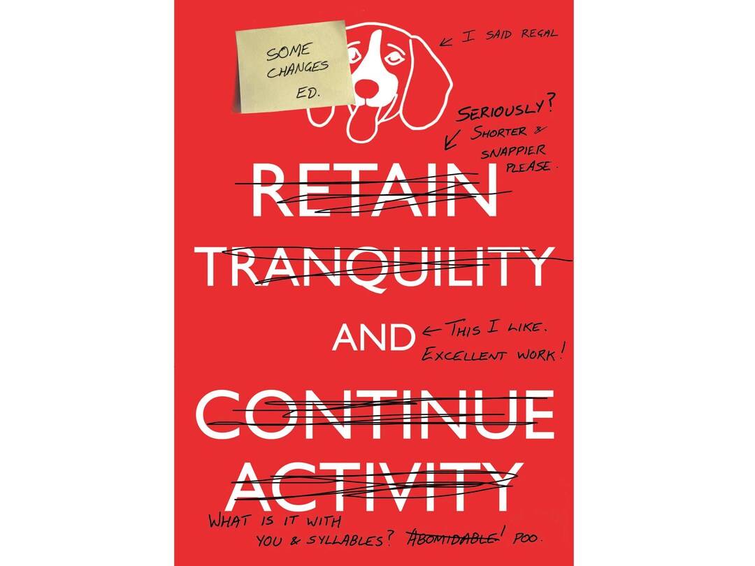 Funny 'retain Tranquility' Parody Greeting Card - Etsy