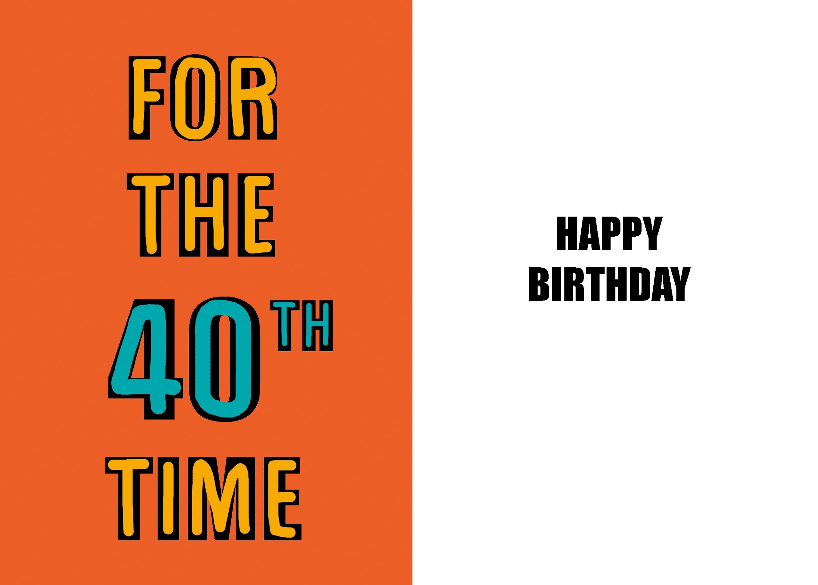 Happy 40th Birthday Funny 40th Birthday Card 40 Years Old - Etsy Canada Happy 40th Birthday Funny 40th Birthday Card 40 Years Old - Etsy Canada