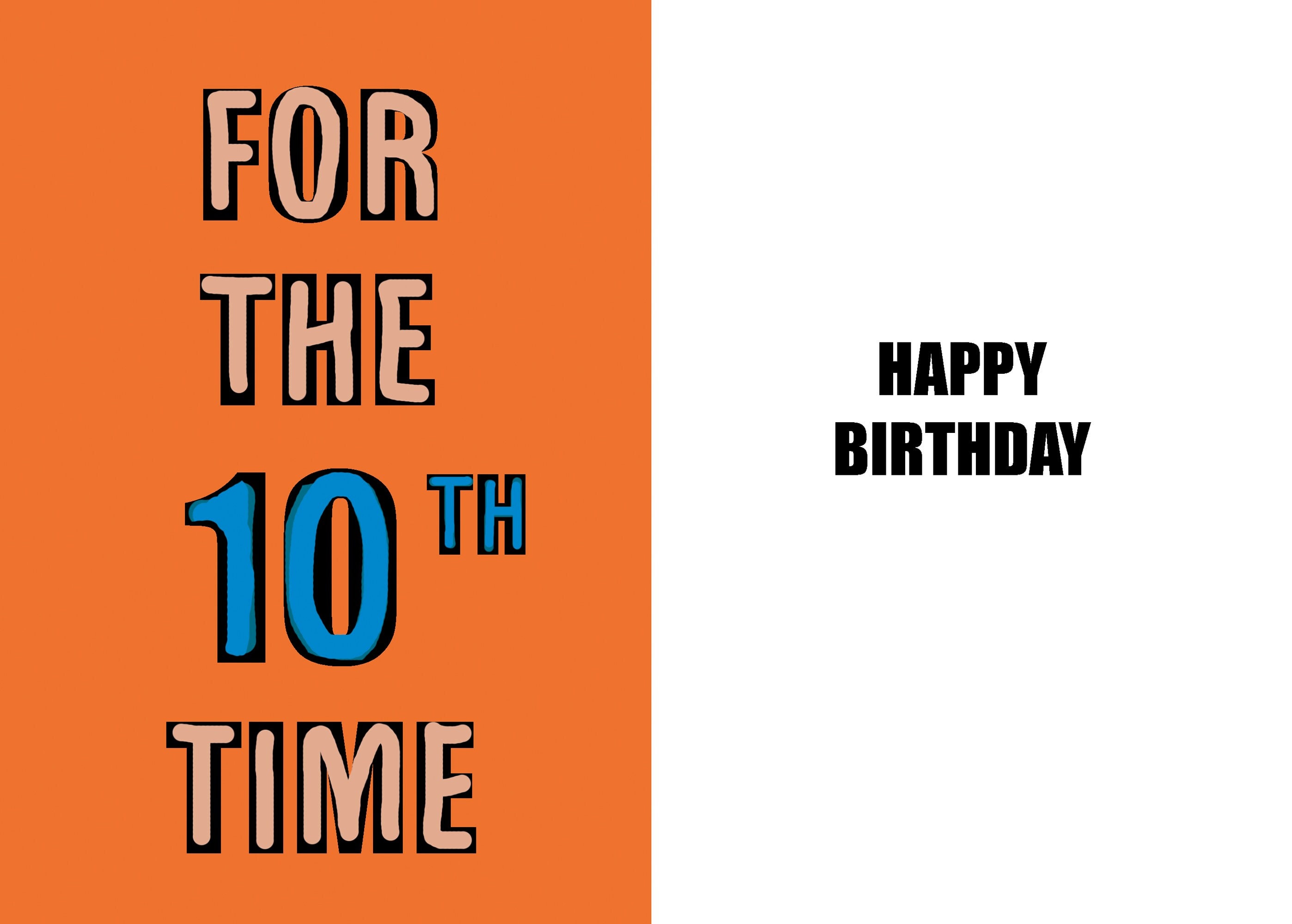 Divertente Biglietto Di Auguri Per Il 10° Compleanno - Idea Regalo Per Bambini E Ragazzi - 5