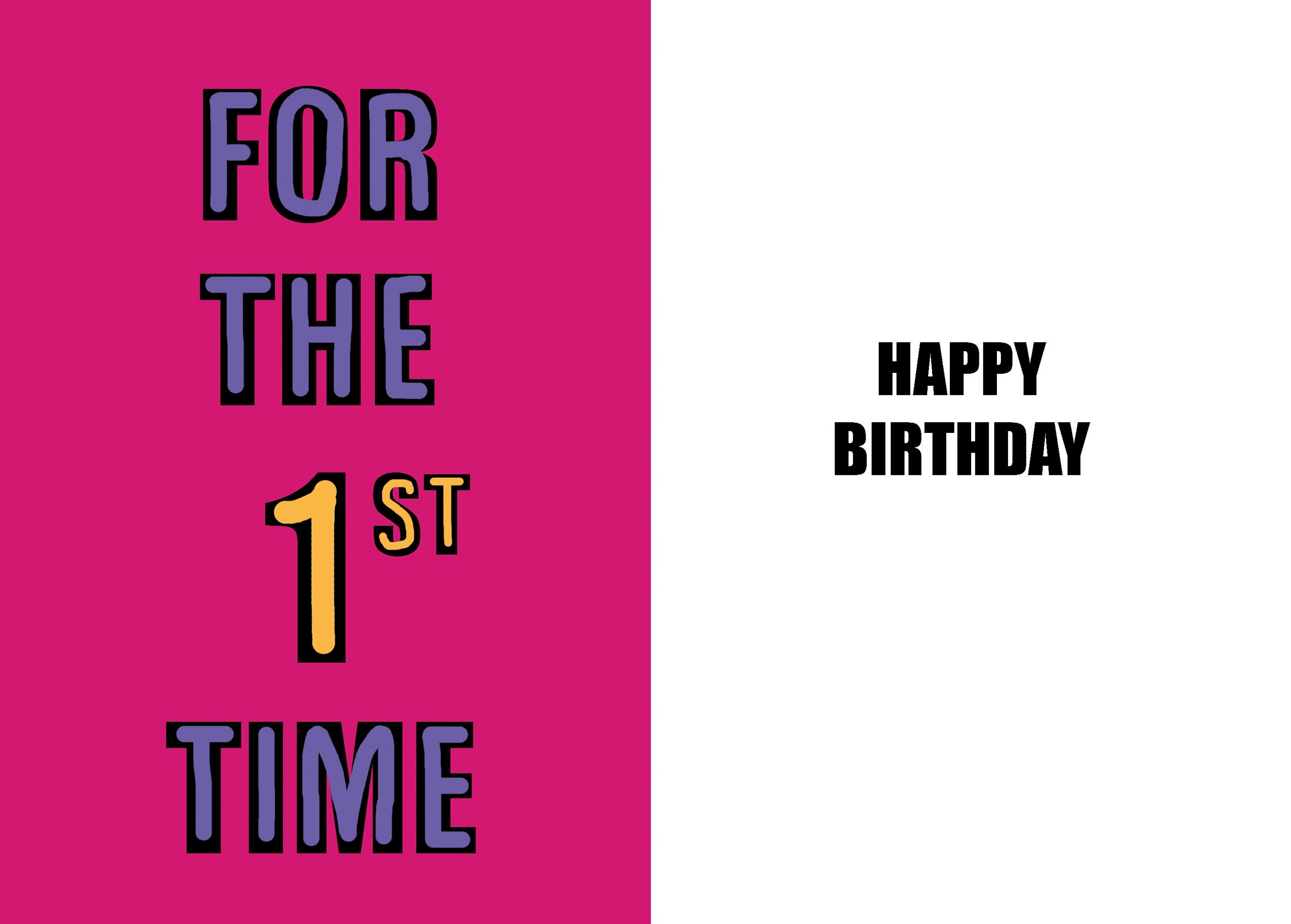 Happy 1st Birthday Funny 1st Birthday Card 1 Year Old a - Etsy Hong Kong Happy 1st Birthday Funny 1st Birthday Card 1 Year Old a - Etsy Hong Kong