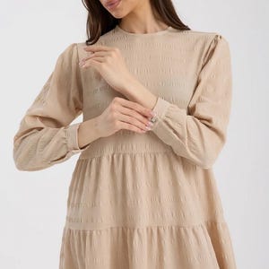 fitted lace wedding dress Latte Halter Neck Bodycon Ribbed Knit Midi Dress main image 0