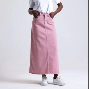 Pink denim skirt canada 2025