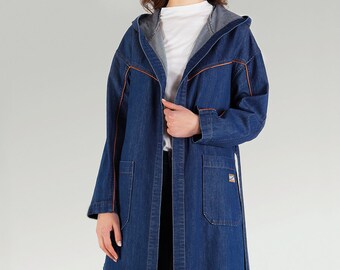 four seasons hooded wrap coat
