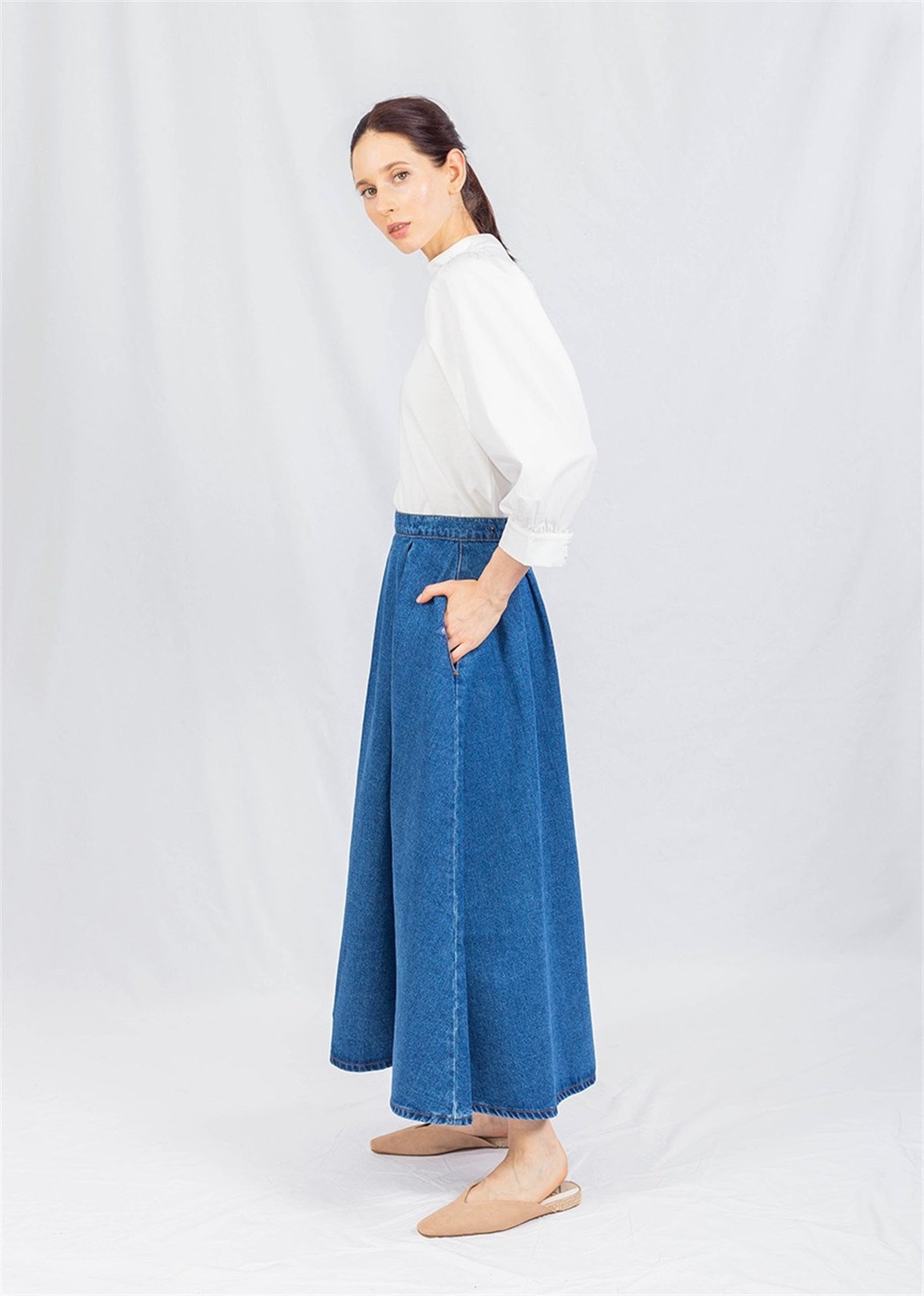 LOOK 668 IN MY CIRCLE DENIM SKIRT