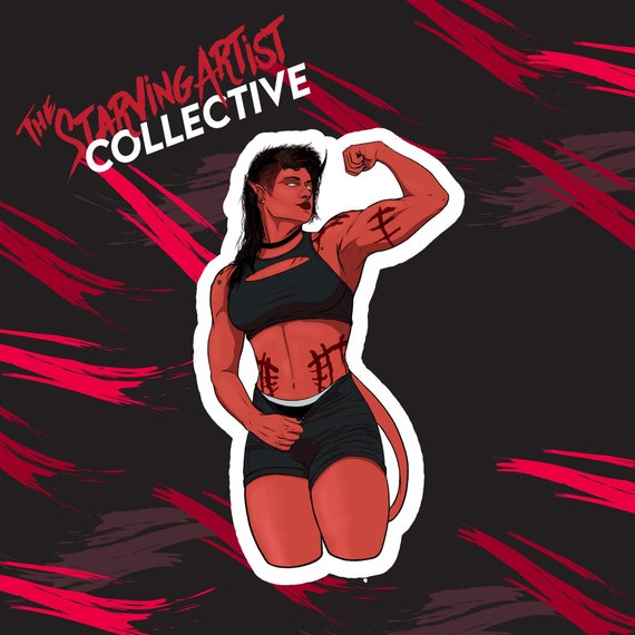 Muscle Mommy Karlach | Die Cut Dungeons and Dragons Vinyl Sticker