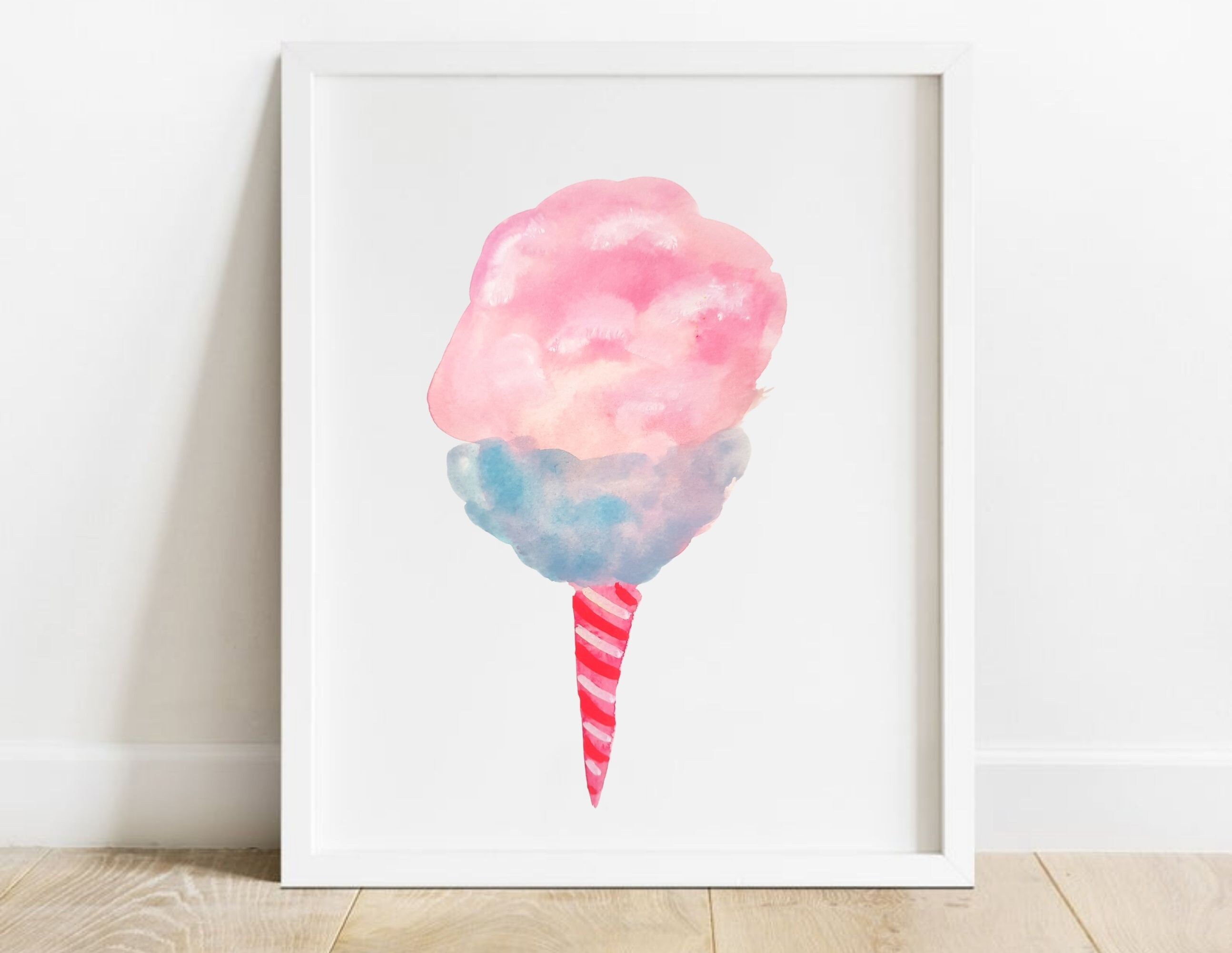 『Cotton candy』水彩画　絵画 奏乙女図 watercolor painting. paper sioux 2015 3240mm