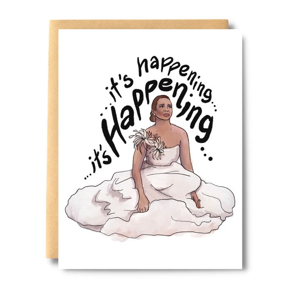 Bridesmaids It's Happening Card, Wedding, Engagement, Bridesmaids proposal Card, Finally Getting Married | Salt & Paper