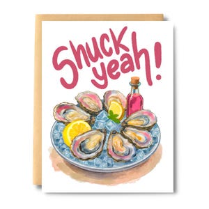 Putain ouais ! Oyster Card, Fruits de mer, Félicitations, Huîtres sur glace, Gourmet, Carte d'anniversaire, Carte de chef, Remise des diplômes | Impressions sel et papier