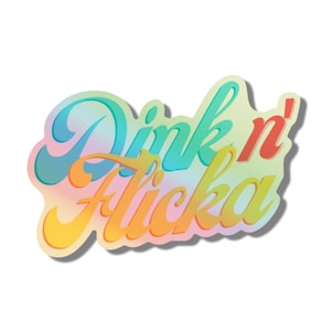 Adesivo de vinil Dink N 'Flicka, Dink & Flicka, Dinkin Flicka, Escritório, Darryl, Slag Term, Adesivo engraçado, inspirado na TV | Impressões de sal e papel