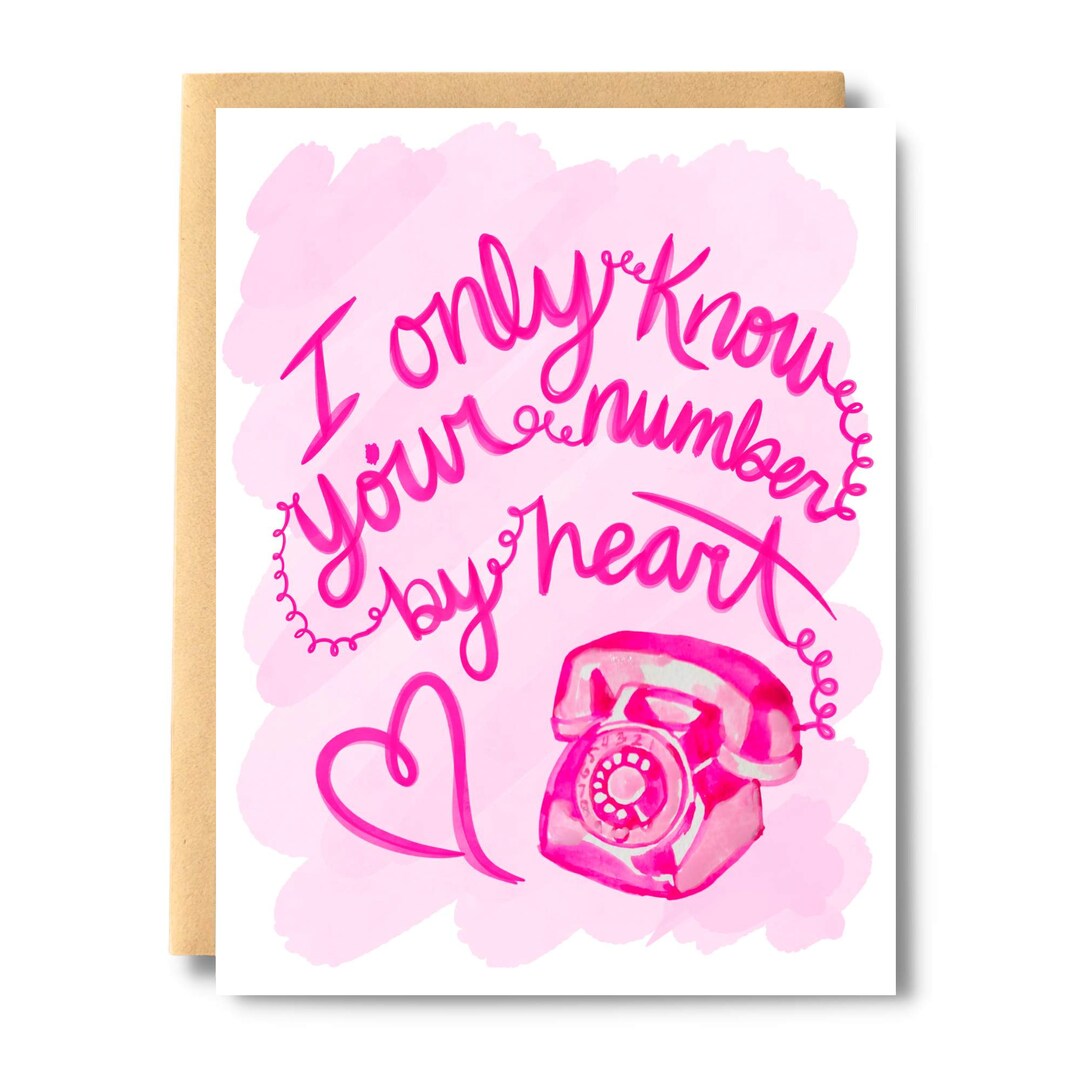 I Only Know Your Number By Heart Valentines Anniversary Love Card i-only-know-your-number-by-heart-valentines-anniversary-love-card