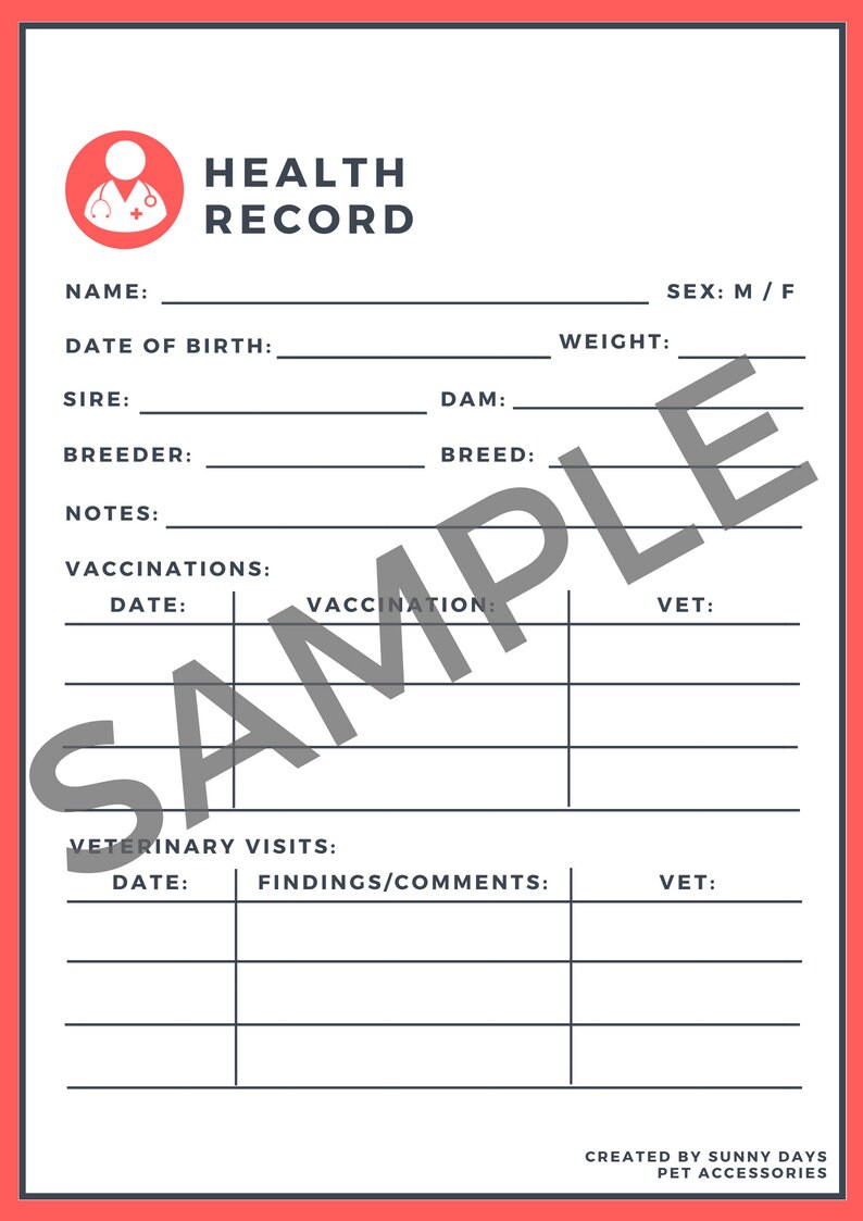 12a6704 printable dog vaccine health record pet care