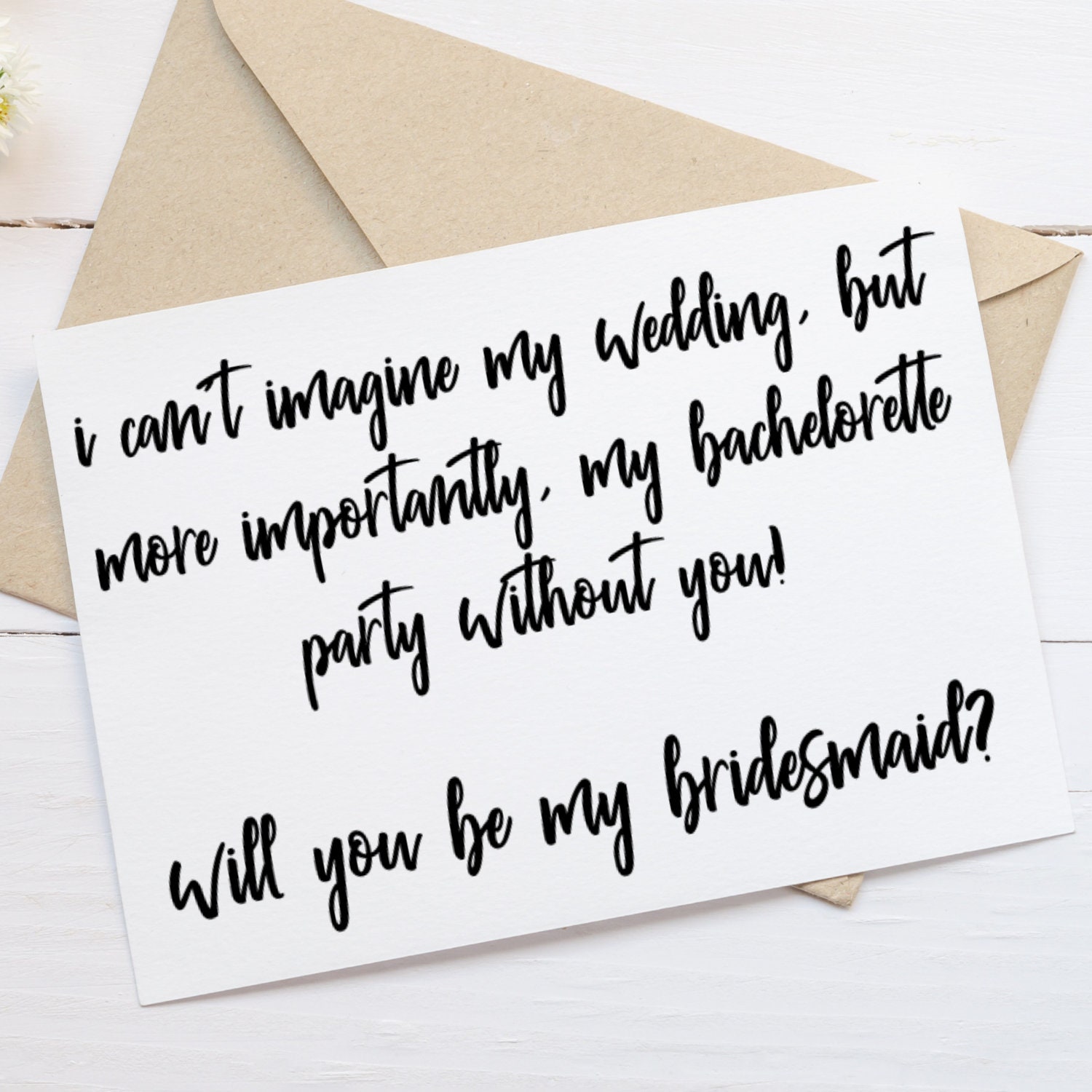 Funny Bridesmaid Proposal Printable