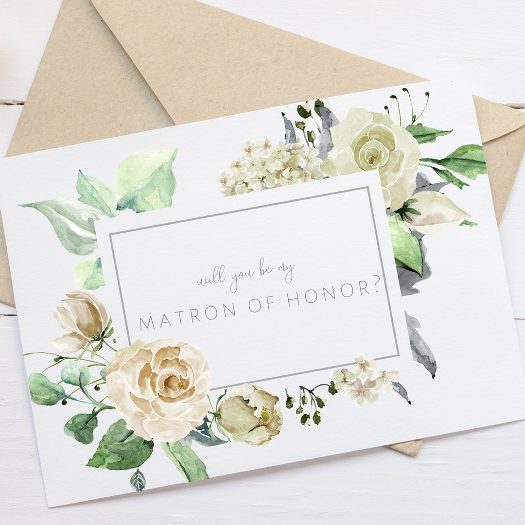 Matron of Honor Proposal Card, Will You Be My Matron of Honor, Instant ...