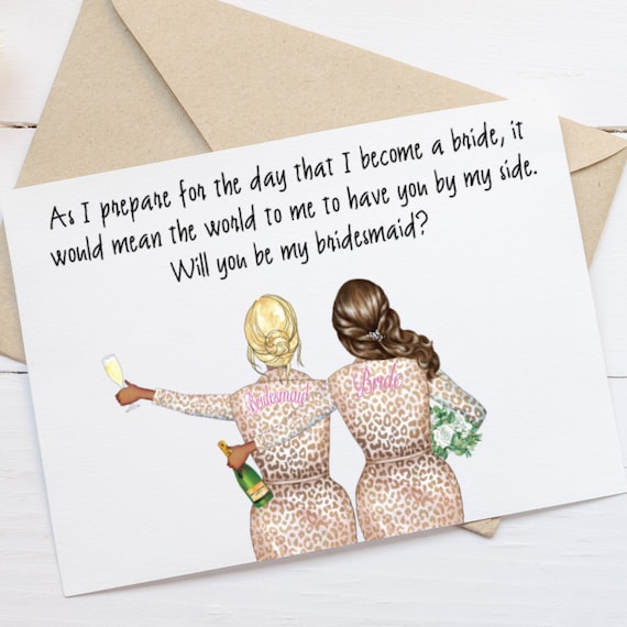 Free Printable Will You Be My Bridesmaid Template