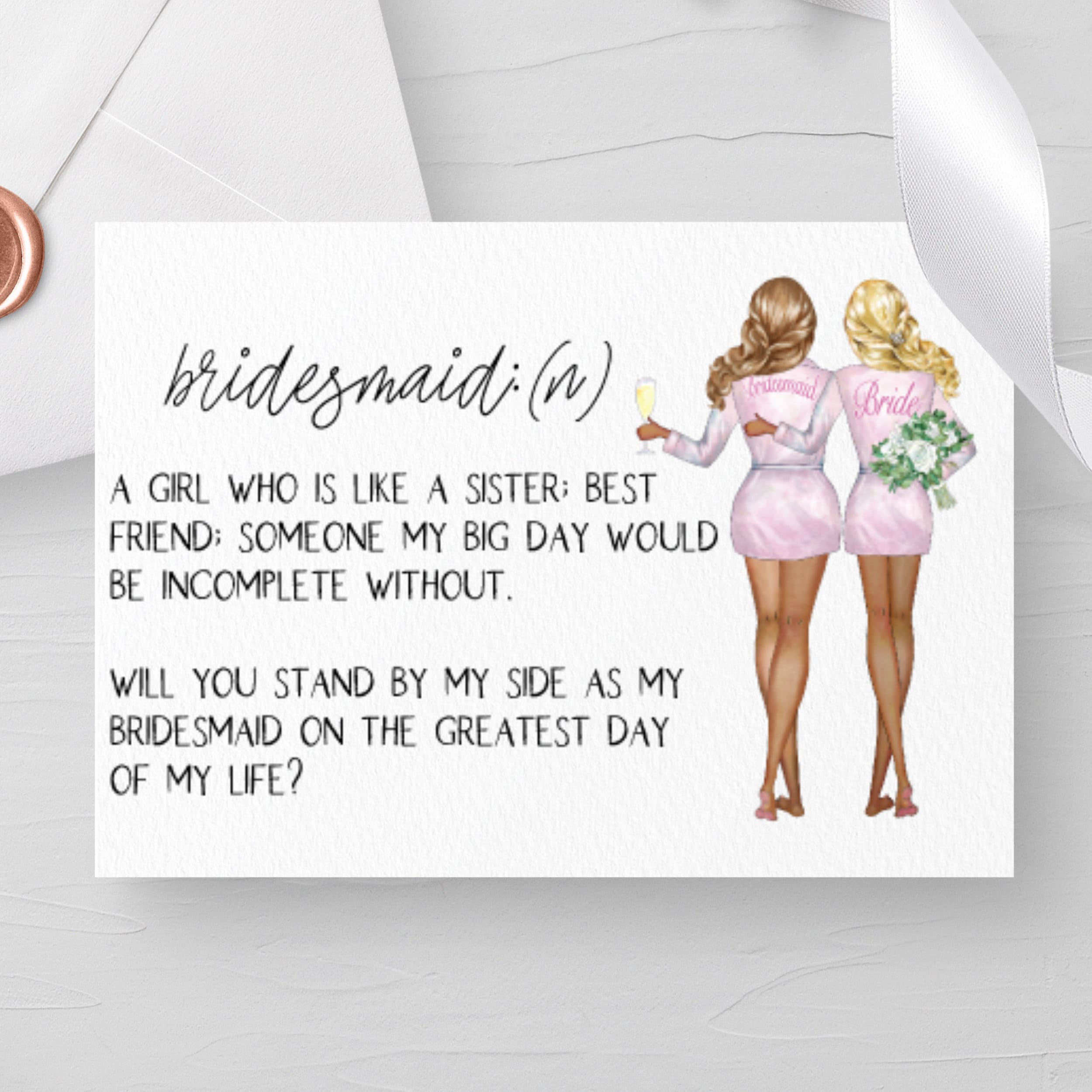 bridesmaid card proposal personalized Bridesmaid card wedding day bridesmaid card personalized bridesmaid card set bridesmaid cards set