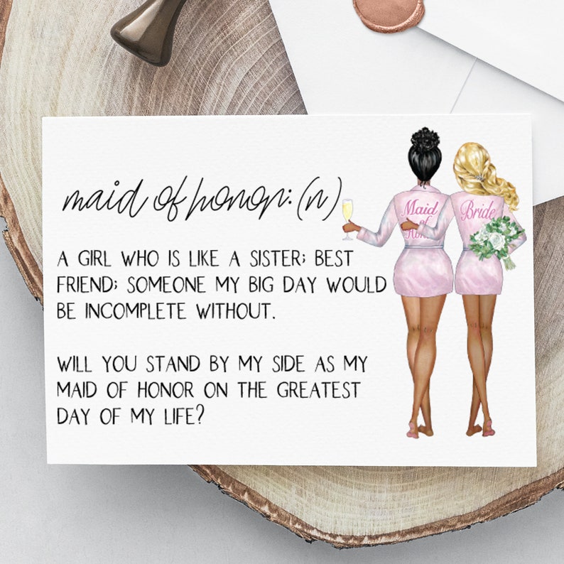 Maid Of Honor Proposal Printable Printable Blank World