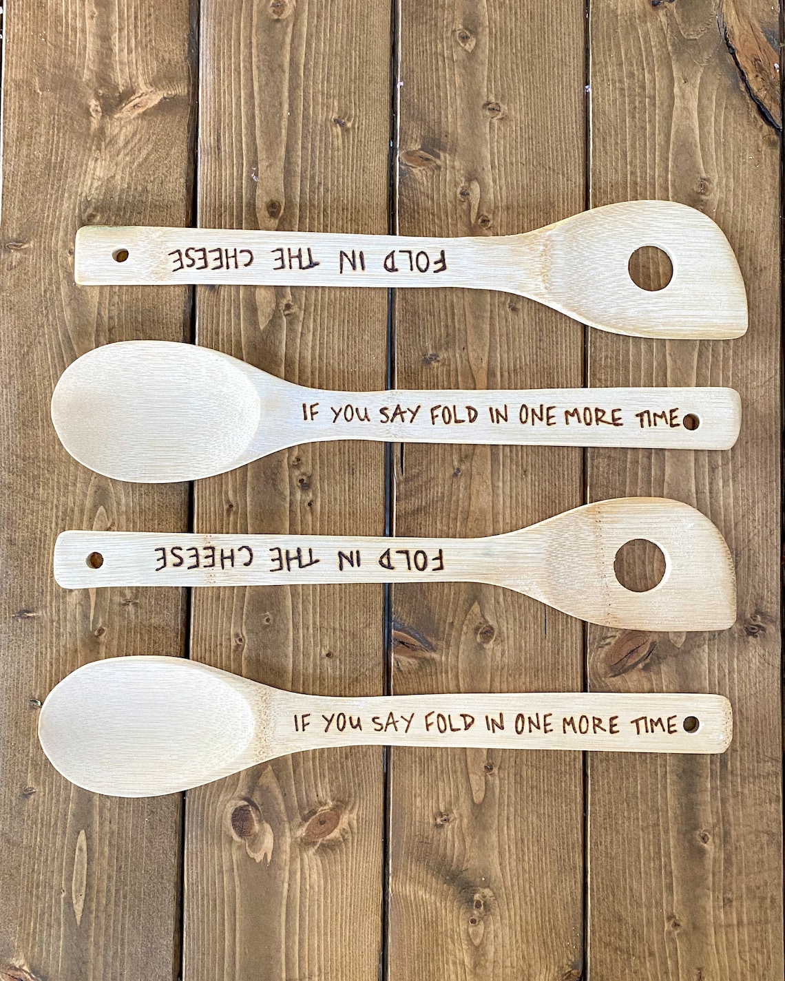 Wooden Spoon With Woodburned Quote Custom Saying Etsy