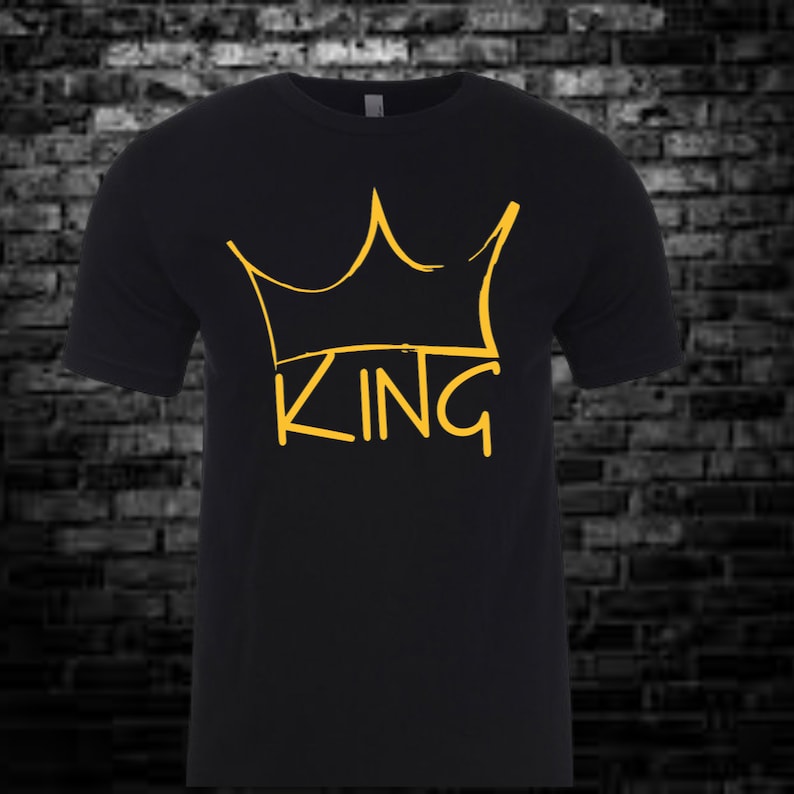 King King T-Shirt King Sweat Shirt Crown Gifts for Him Graffiti image 1