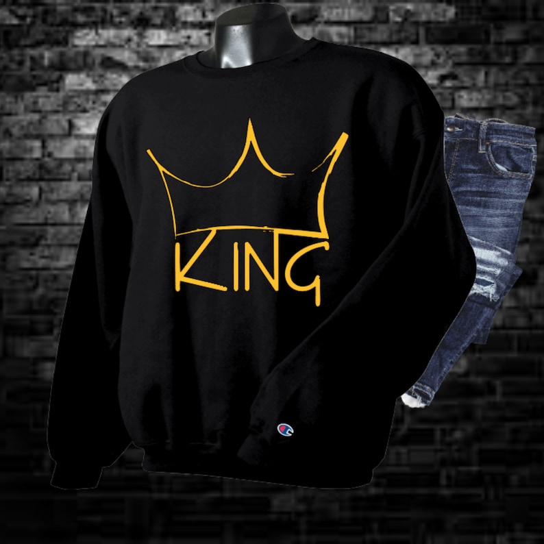King King T-Shirt King Sweat Shirt Crown Gifts for Him Graffiti image 2
