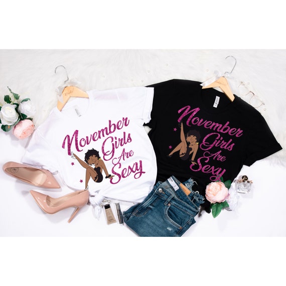 Purple Glittered Add your Birthday| Girls are Sexy Tee Birthday Girl  T-shirt Birthday Betty Boop