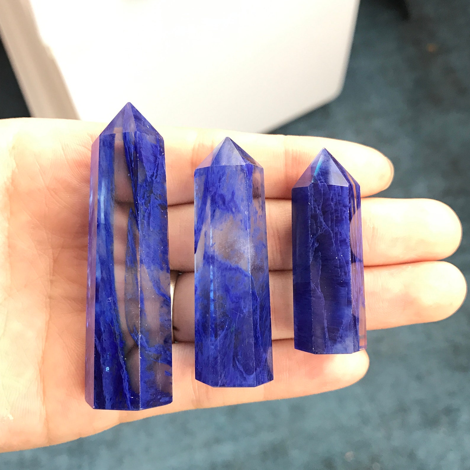 Clear Blue Smelt Quartz Towerblue Smelting Crystal Etsy