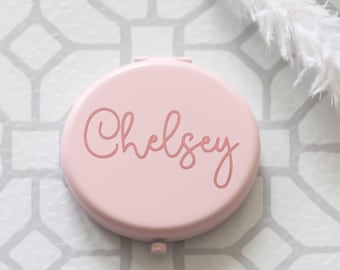Personalized Compact Mirror, Custom Pocket Mirror, Gift for Her