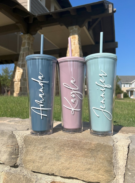 Personalized Tumbler With Straw, Bridesmaid Gift, Custom Tumbler, Acrylic  Tumbler 24oz, Bridesmaid Proposal, Personalized Gift - Etsy