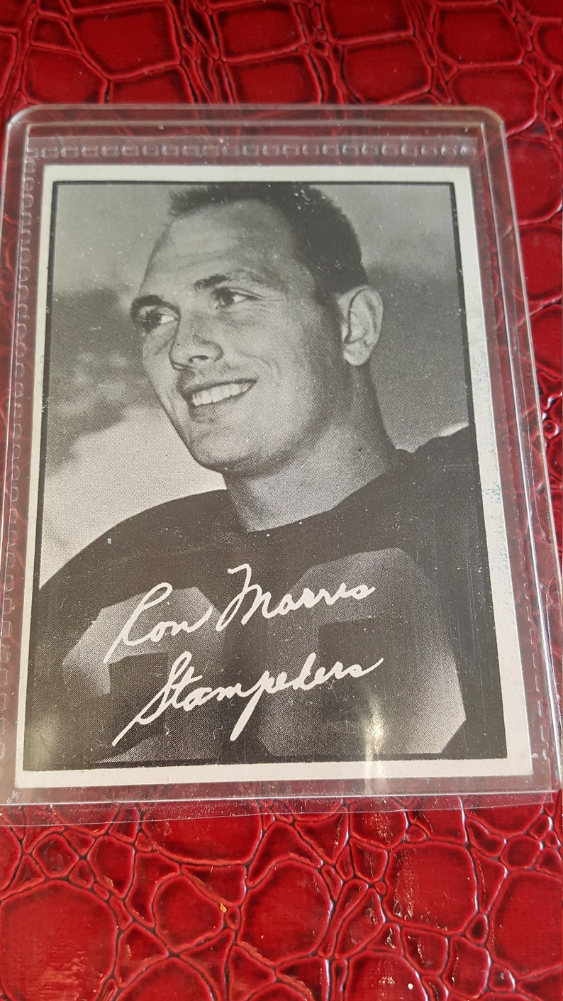 1961 Topps CFL 24 RON Morris STAMPEDERS.Combined shipping