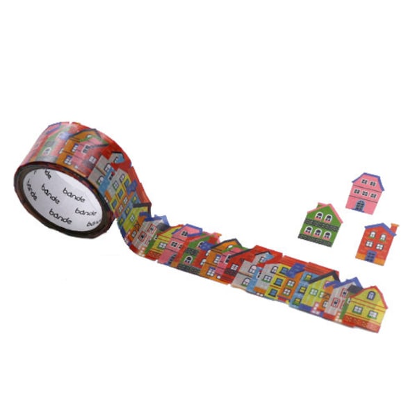 Bande Washi Tape Sticker Roll - Houses